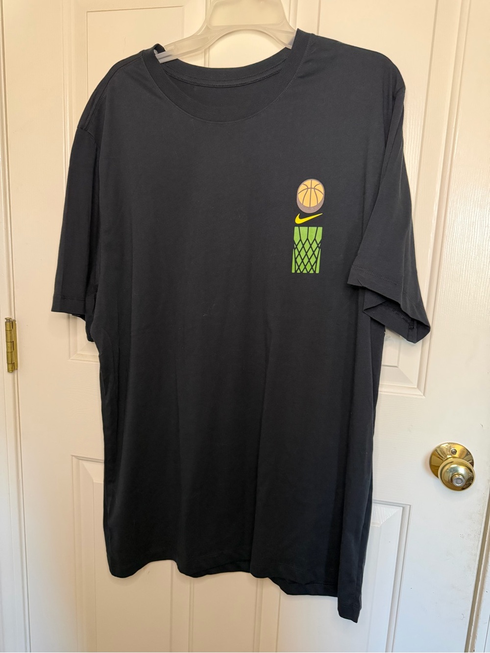 Nike Black Short-Sleeve Basketball Graphic Tee with Yellow and Green- 2XLT